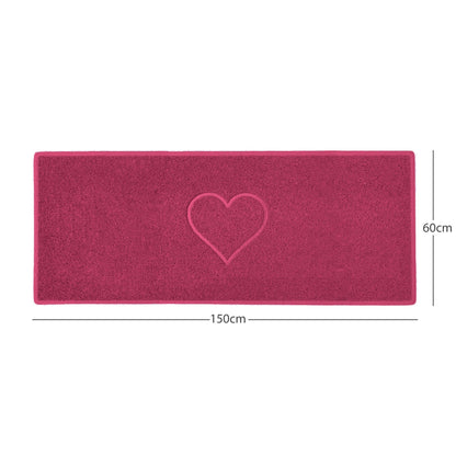 "Heart" Embossed Loofah Textured Spaghetti Door Mat - plants - express.com