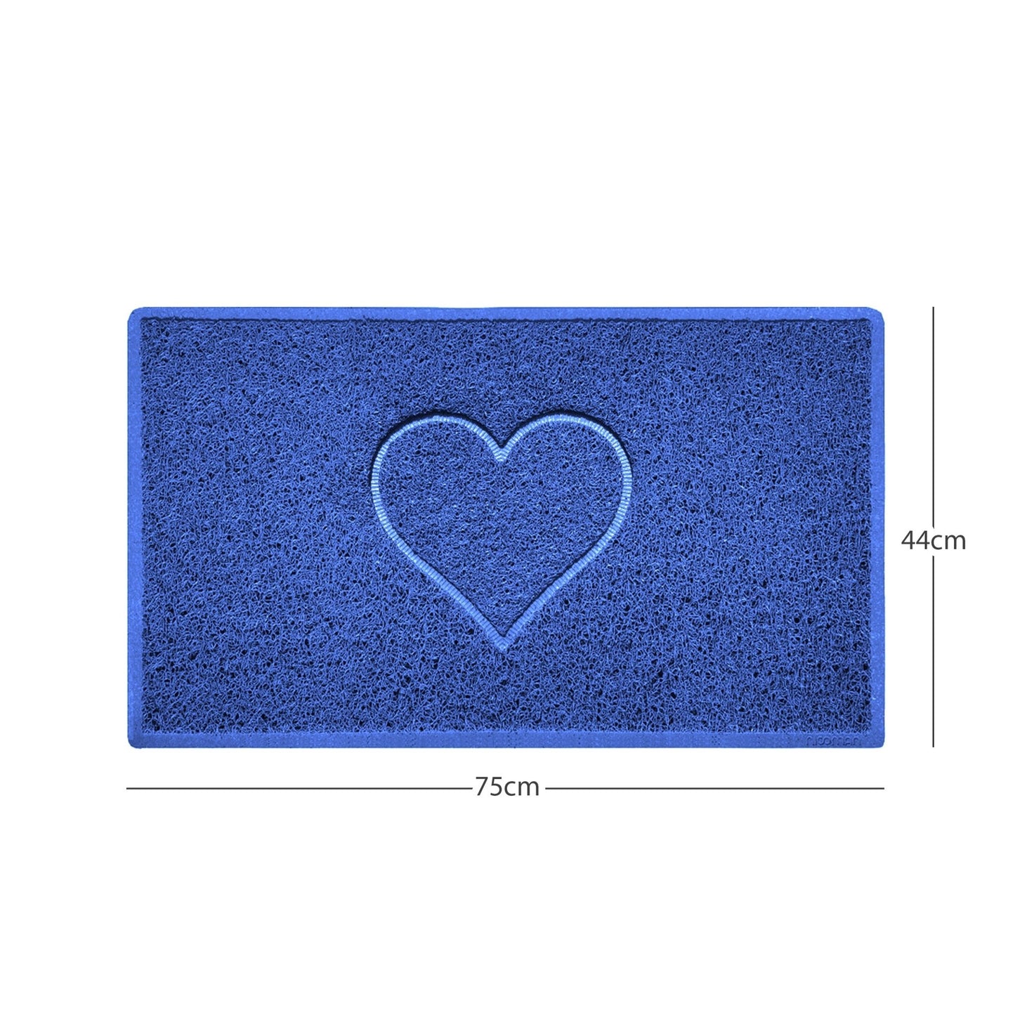 "Heart" Embossed Loofah Textured Spaghetti Door Mat - plants - express.com