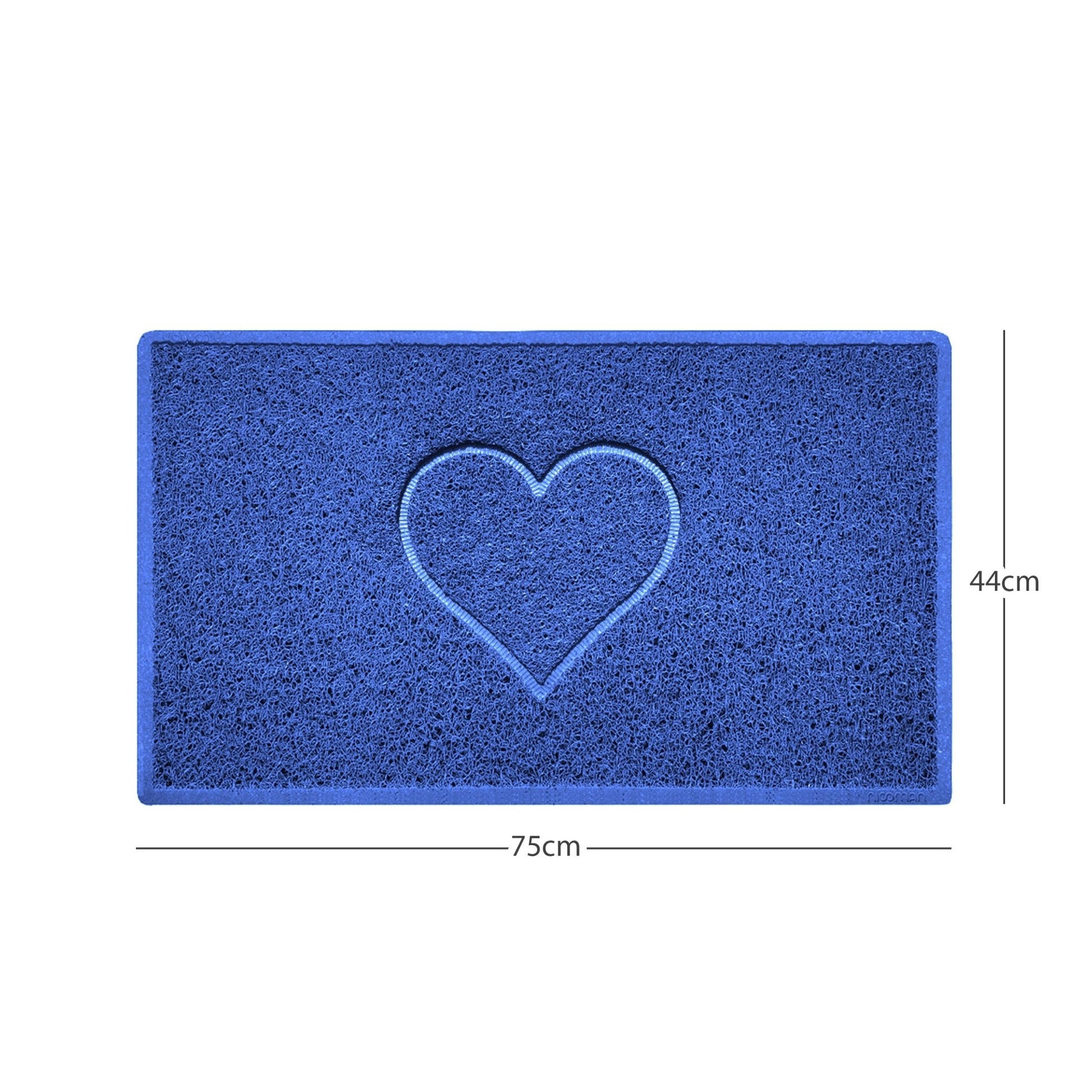 "Heart" Embossed Loofah Textured Spaghetti Door Mat - plants - express.com