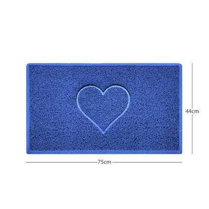 "Heart" Embossed Loofah Textured Spaghetti Door Mat - plants - express.com