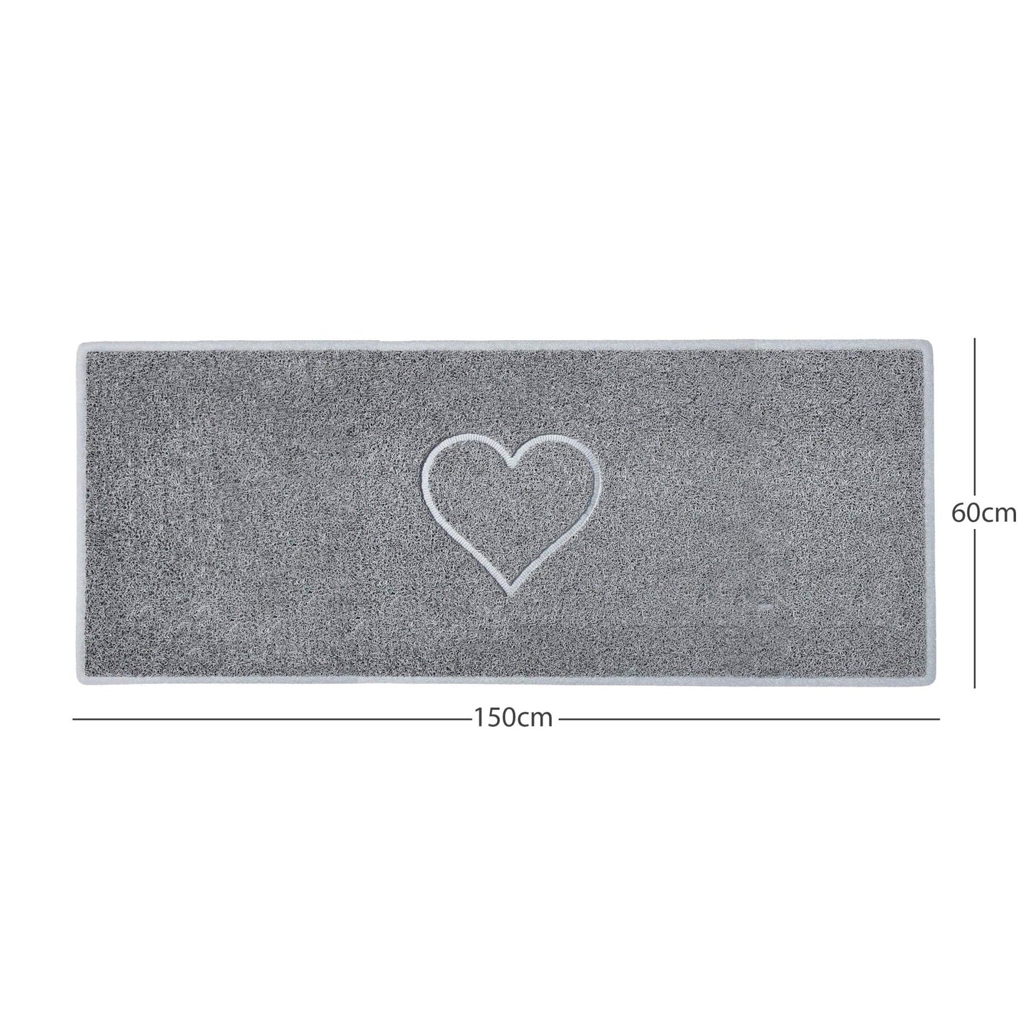 "Heart" Embossed Loofah Textured Spaghetti Door Mat - plants - express.com