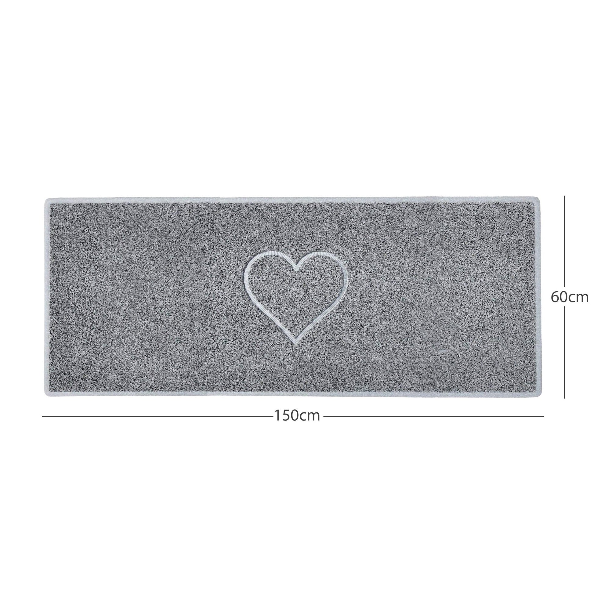 "Heart" Embossed Loofah Textured Spaghetti Door Mat - plants - express.com
