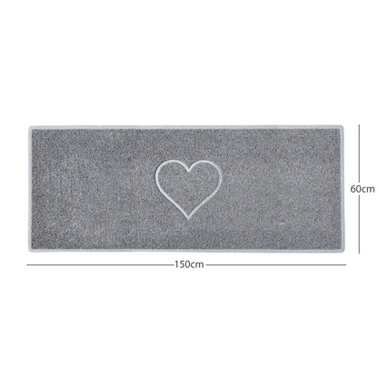 "Heart" Embossed Loofah Textured Spaghetti Door Mat - plants - express.com