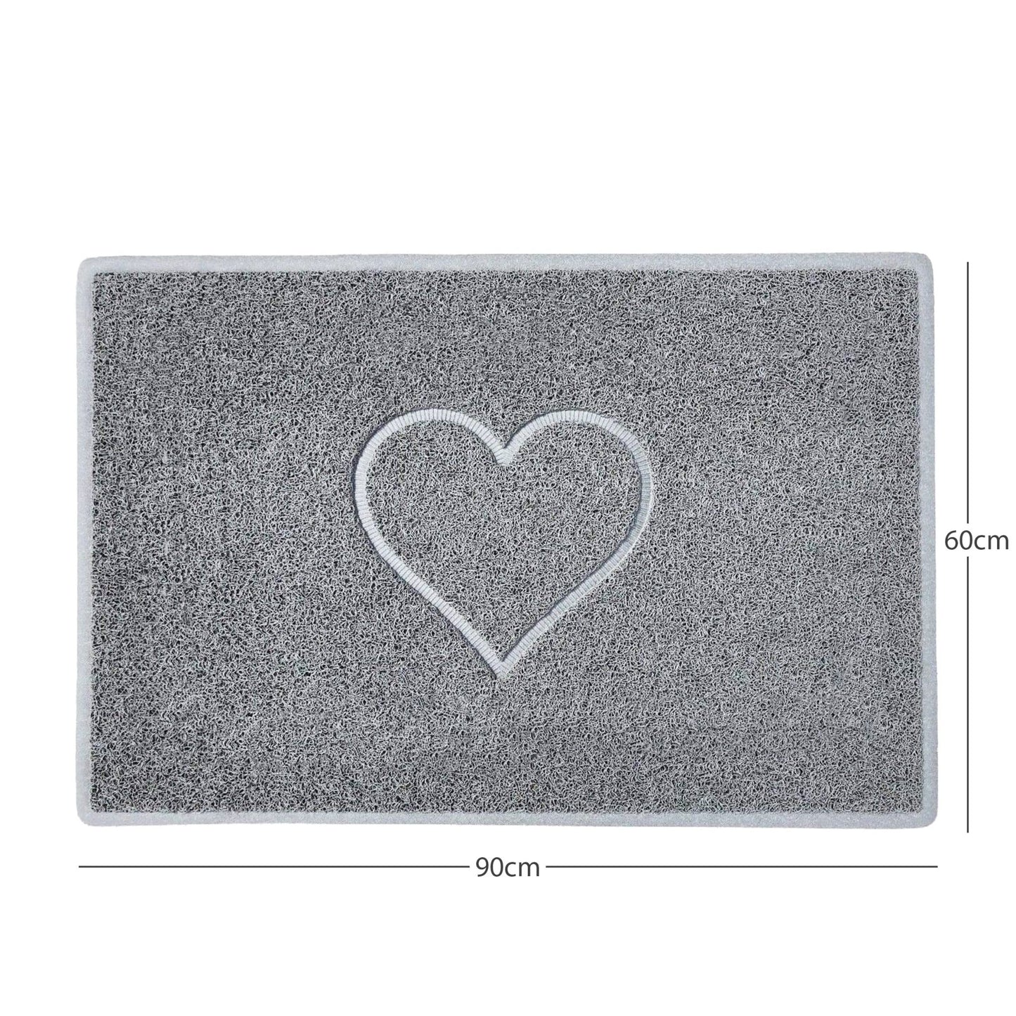 "Heart" Embossed Loofah Textured Spaghetti Door Mat - plants - express.com