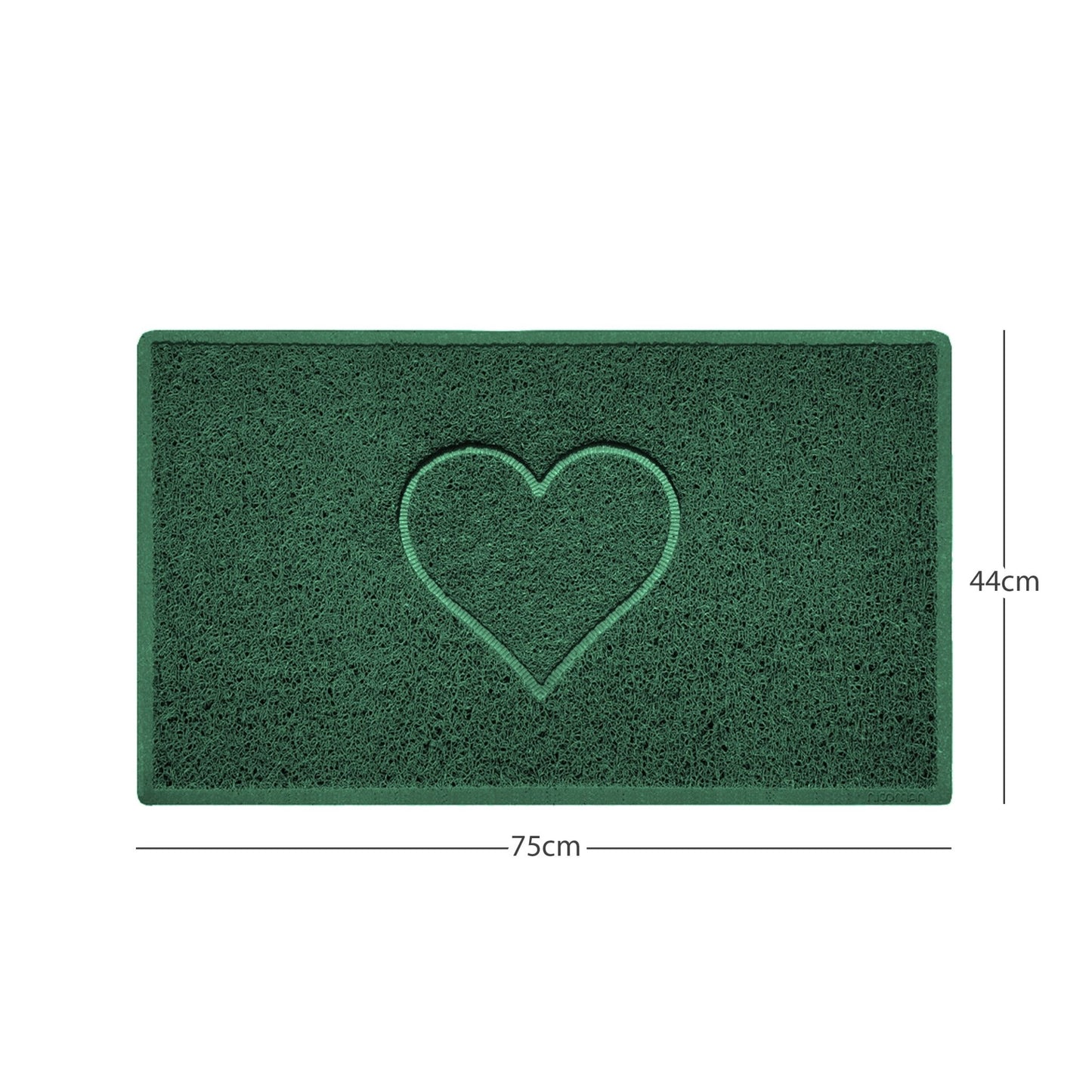"Heart" Embossed Loofah Textured Spaghetti Door Mat - plants - express.com