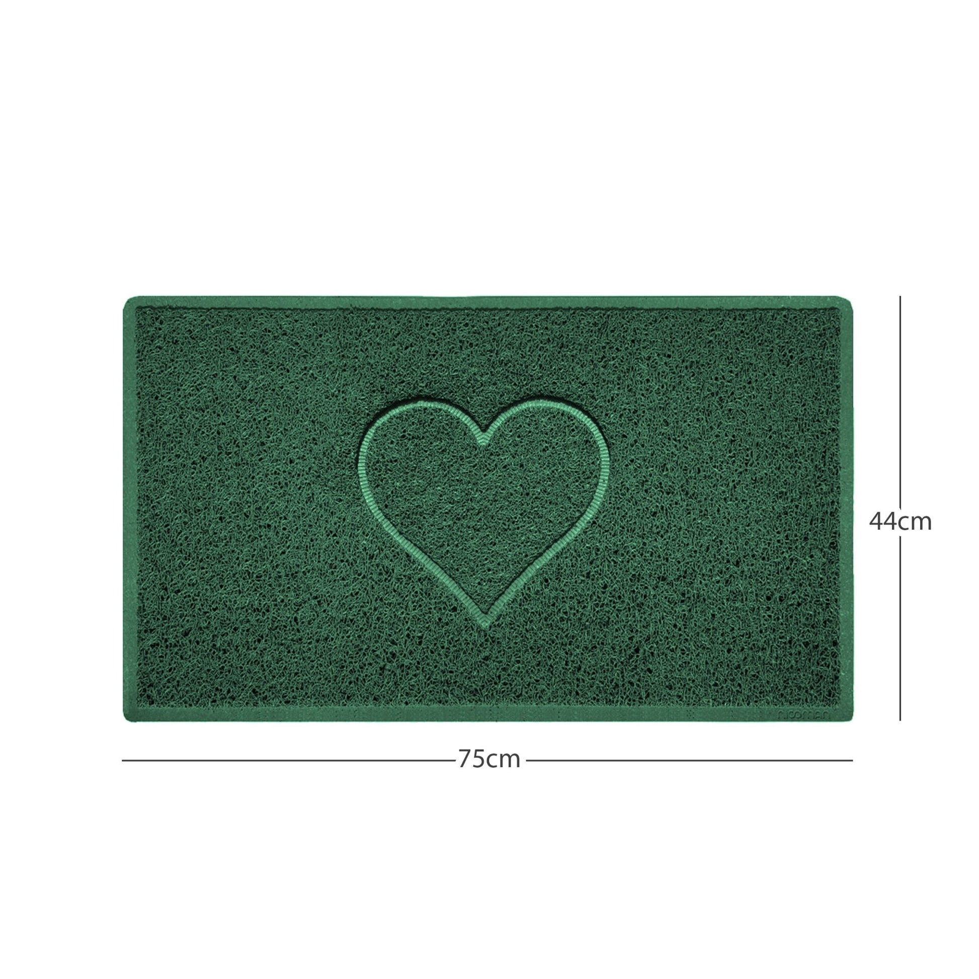 "Heart" Embossed Loofah Textured Spaghetti Door Mat - plants - express.com