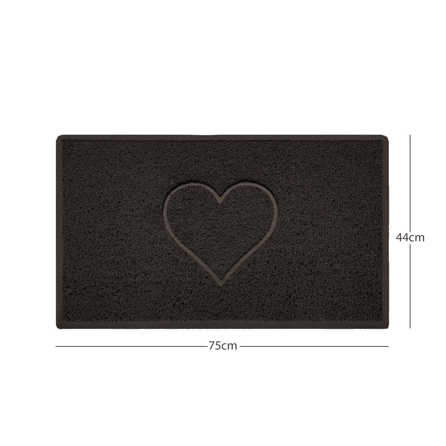 "Heart" Embossed Loofah Textured Spaghetti Door Mat - plants - express.com