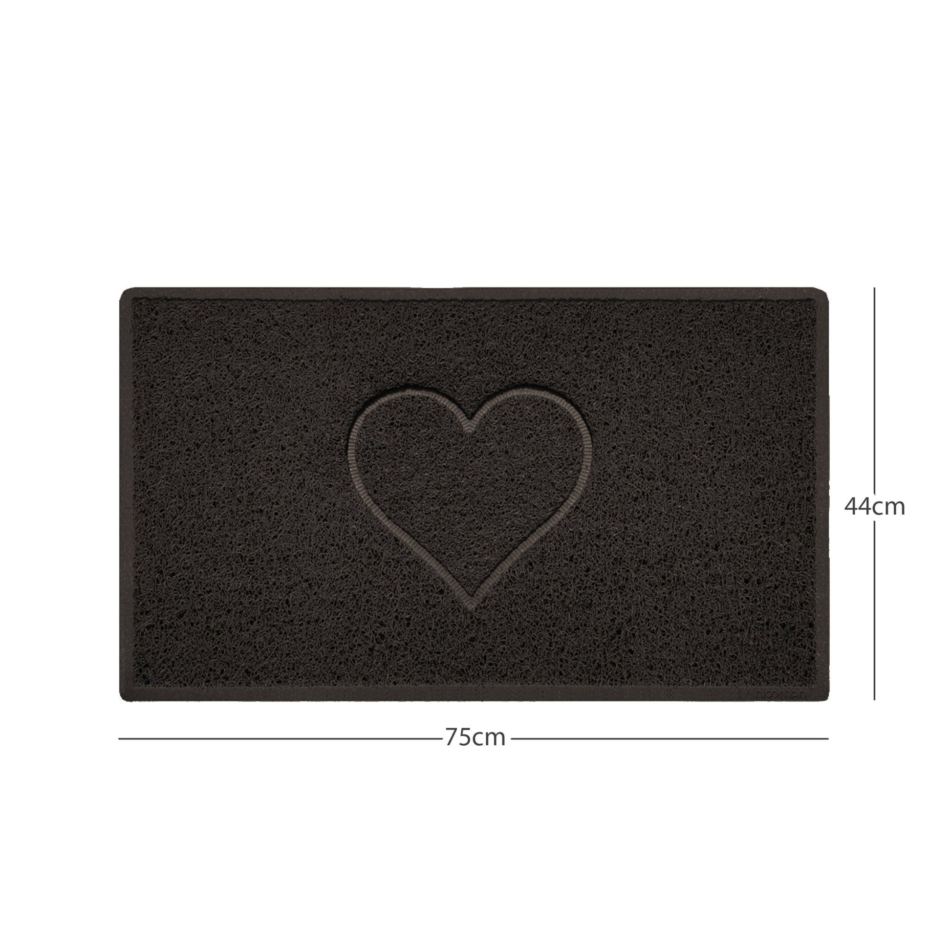 "Heart" Embossed Loofah Textured Spaghetti Door Mat - plants - express.com