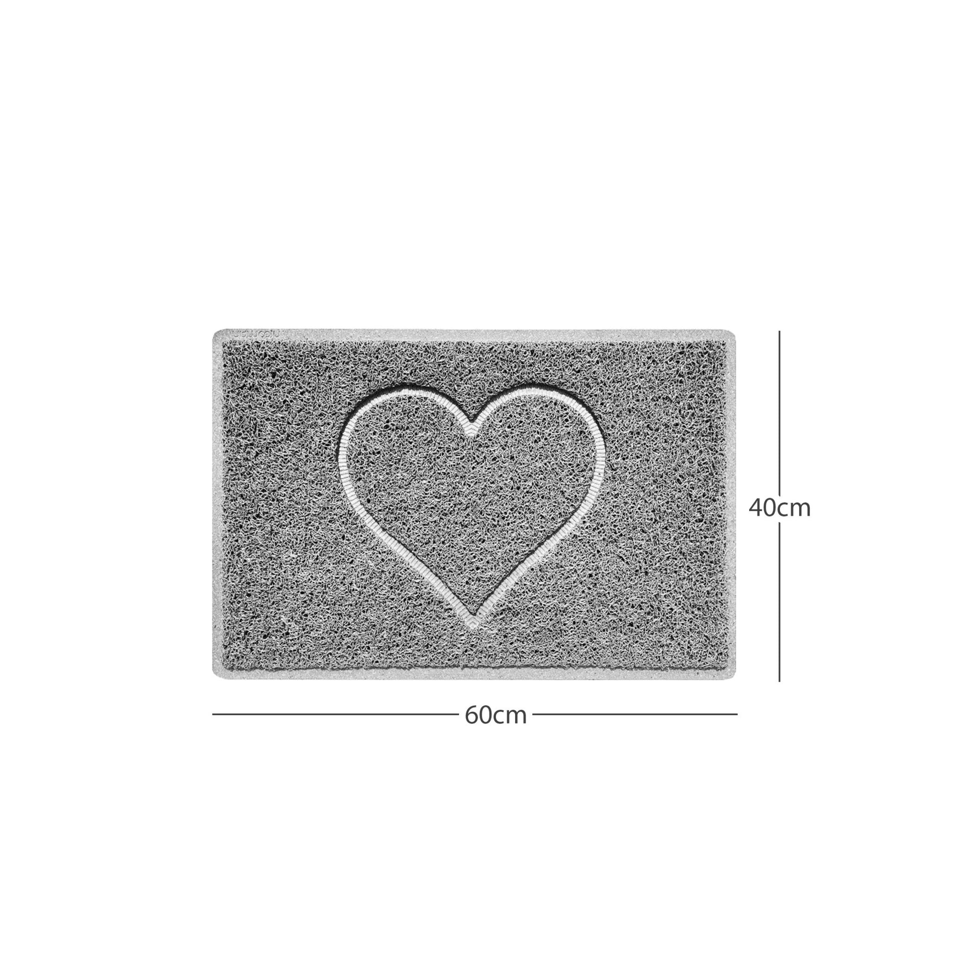 "Heart" Embossed Loofah Textured Spaghetti Door Mat - plants - express.com