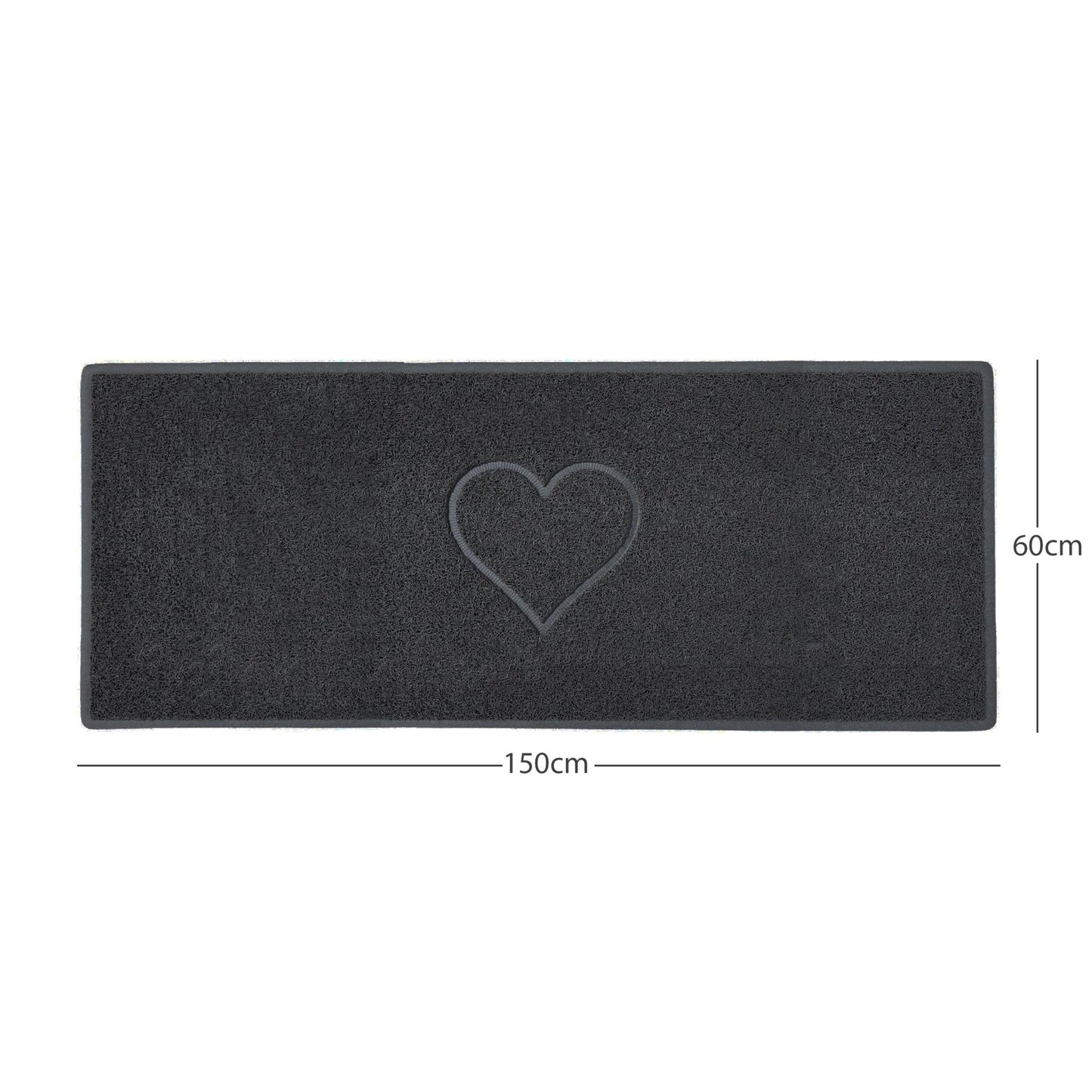 "Heart" Embossed Loofah Textured Spaghetti Door Mat - plants - express.com