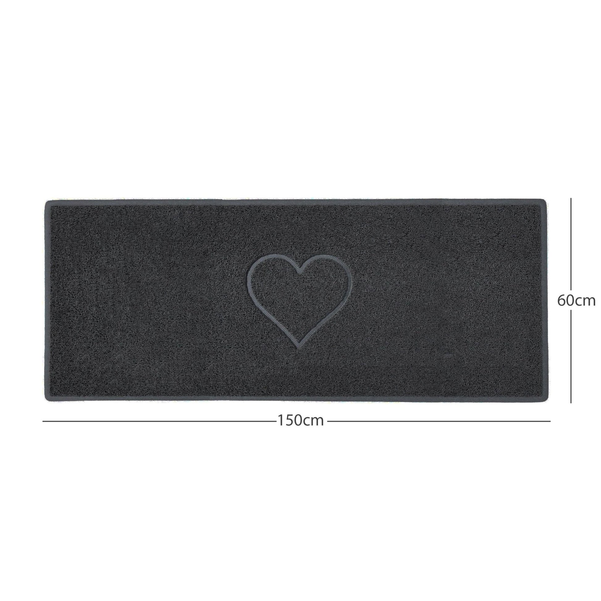"Heart" Embossed Loofah Textured Spaghetti Door Mat - plants - express.com