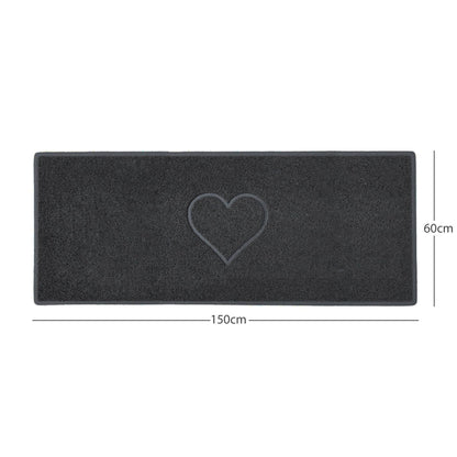 "Heart" Embossed Loofah Textured Spaghetti Door Mat - plants - express.com