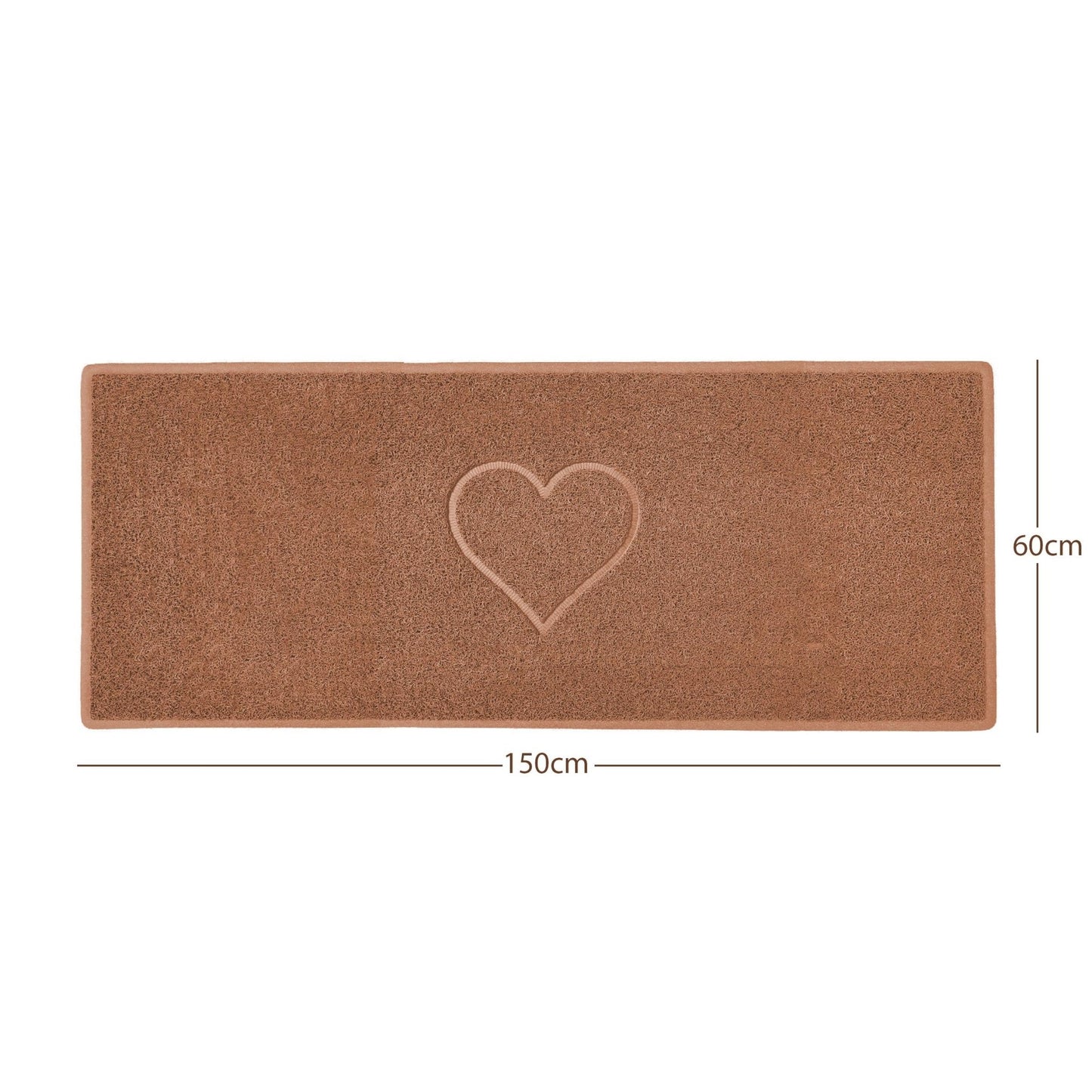 "Heart" Embossed Loofah Textured Spaghetti Door Mat - plants - express.com