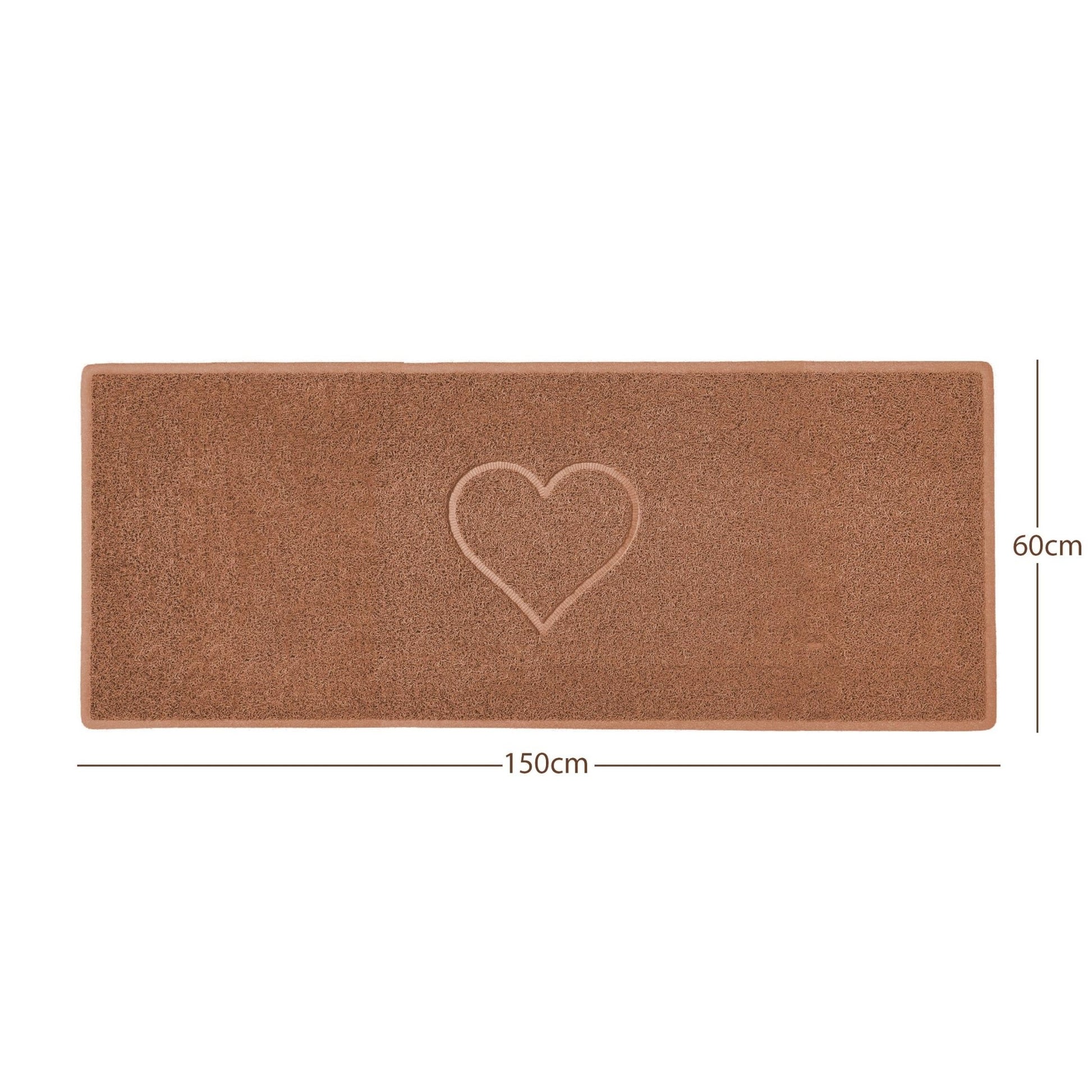 "Heart" Embossed Loofah Textured Spaghetti Door Mat - plants - express.com