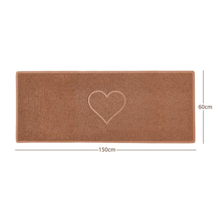 "Heart" Embossed Loofah Textured Spaghetti Door Mat - plants - express.com
