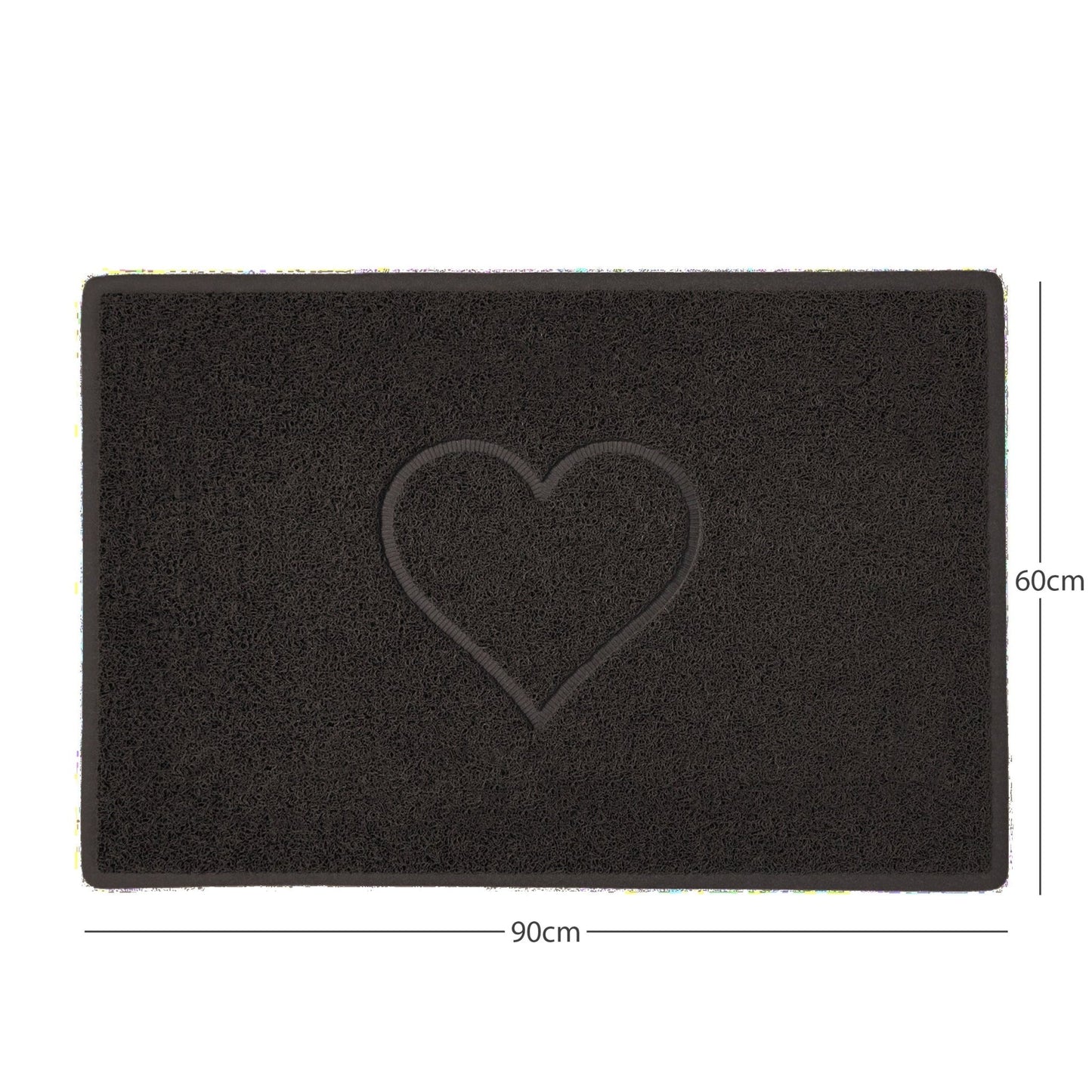 "Heart" Embossed Loofah Textured Spaghetti Door Mat - plants - express.com
