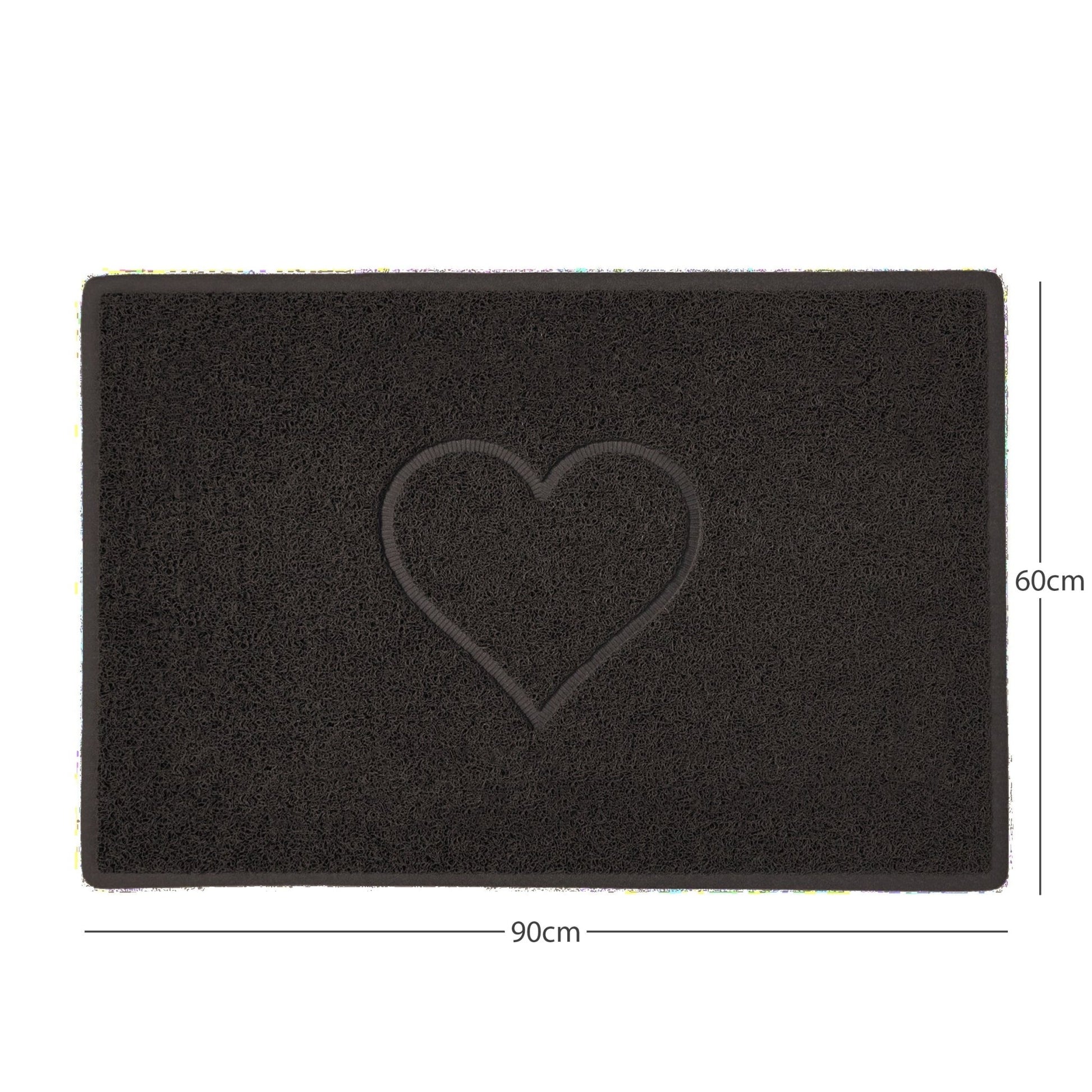"Heart" Embossed Loofah Textured Spaghetti Door Mat - plants - express.com