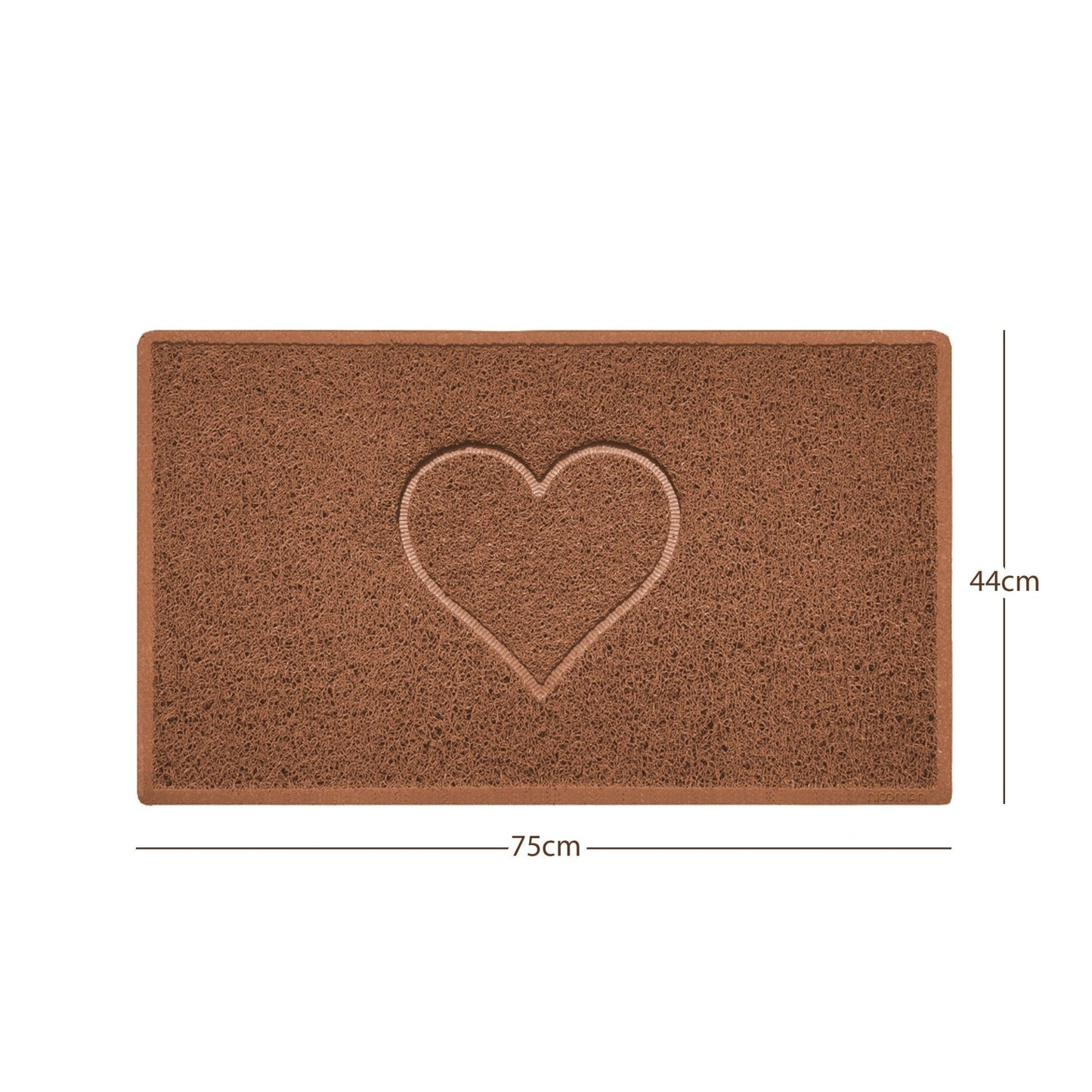 "Heart" Embossed Loofah Textured Spaghetti Door Mat - plants - express.com