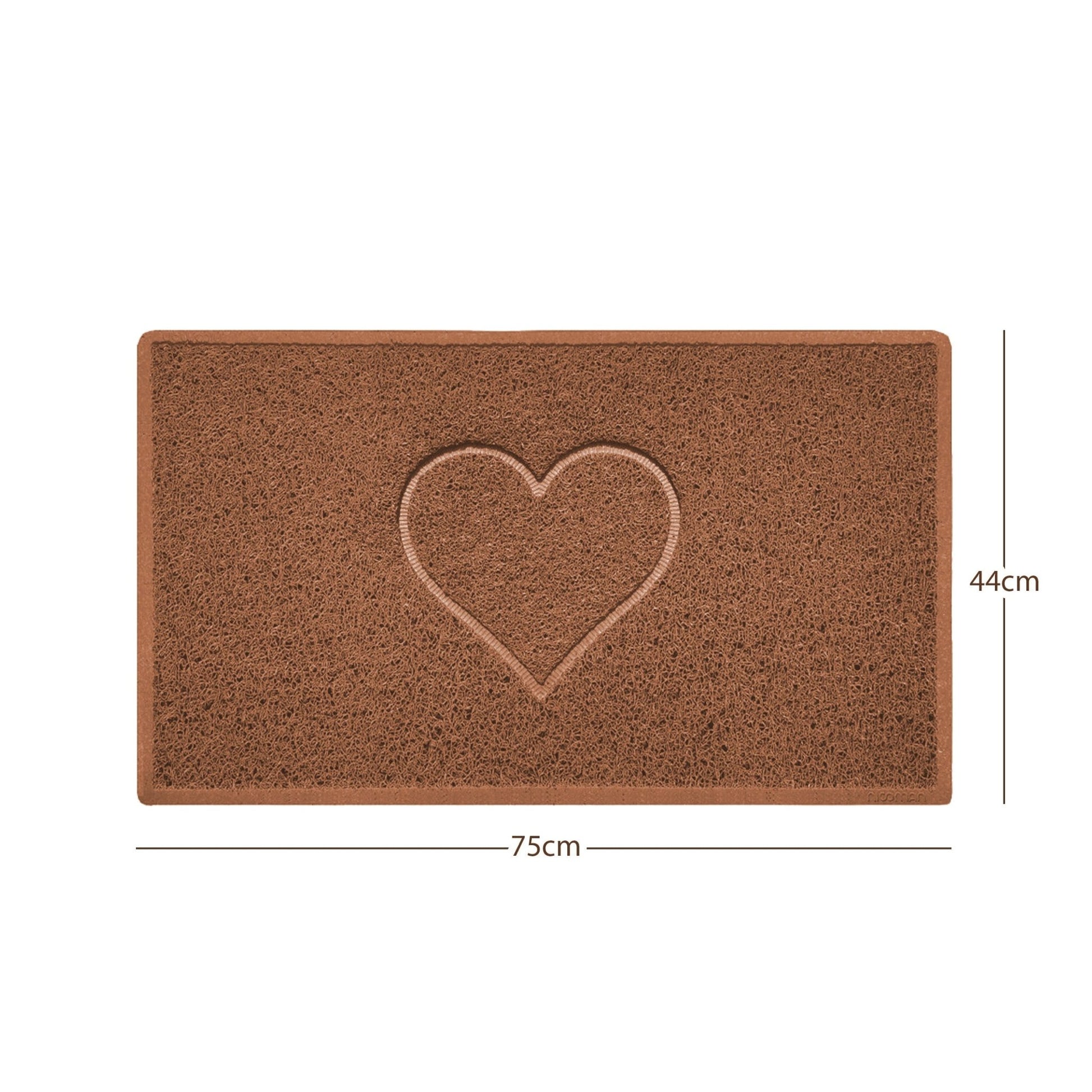 "Heart" Embossed Loofah Textured Spaghetti Door Mat - plants - express.com