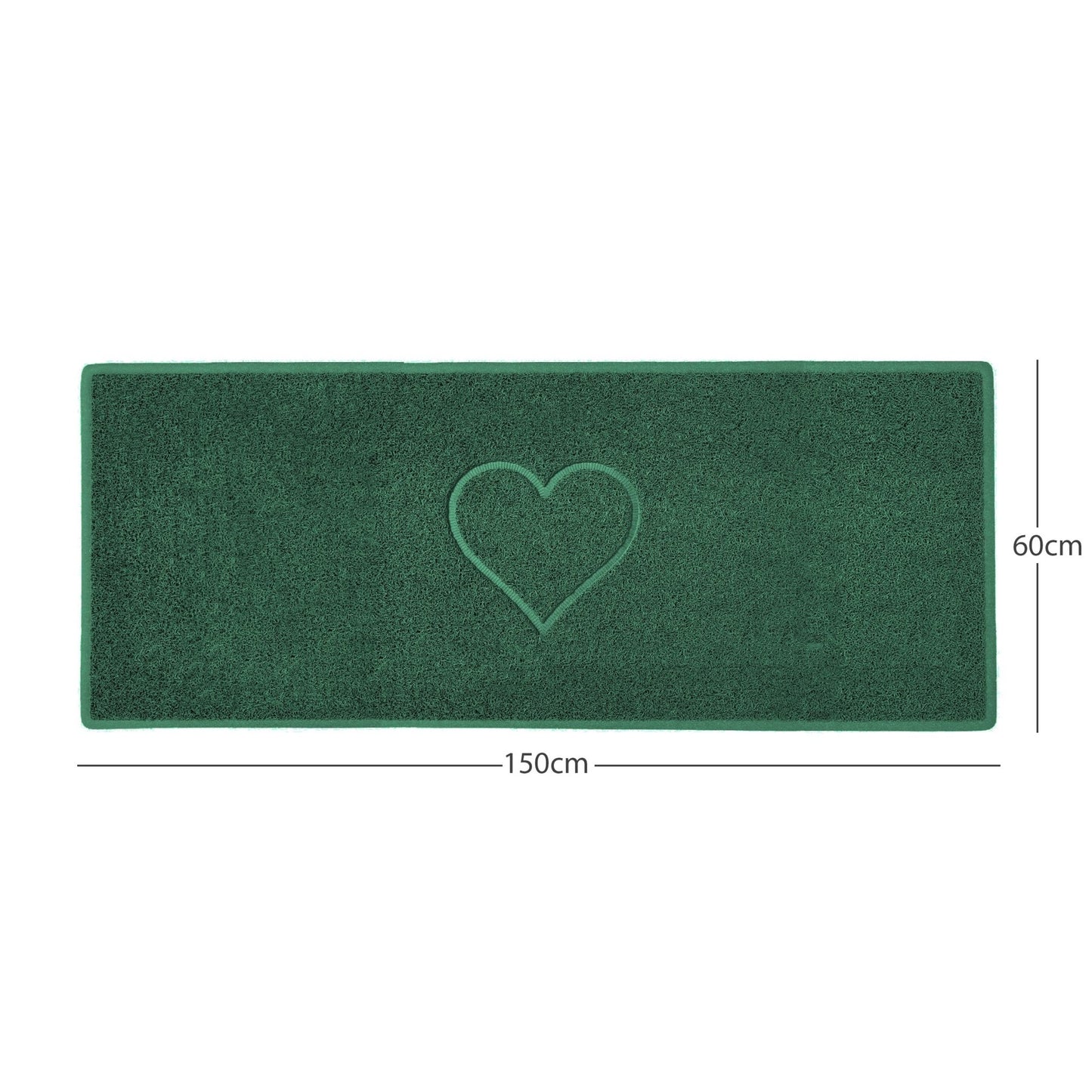 "Heart" Embossed Loofah Textured Spaghetti Door Mat - plants - express.com
