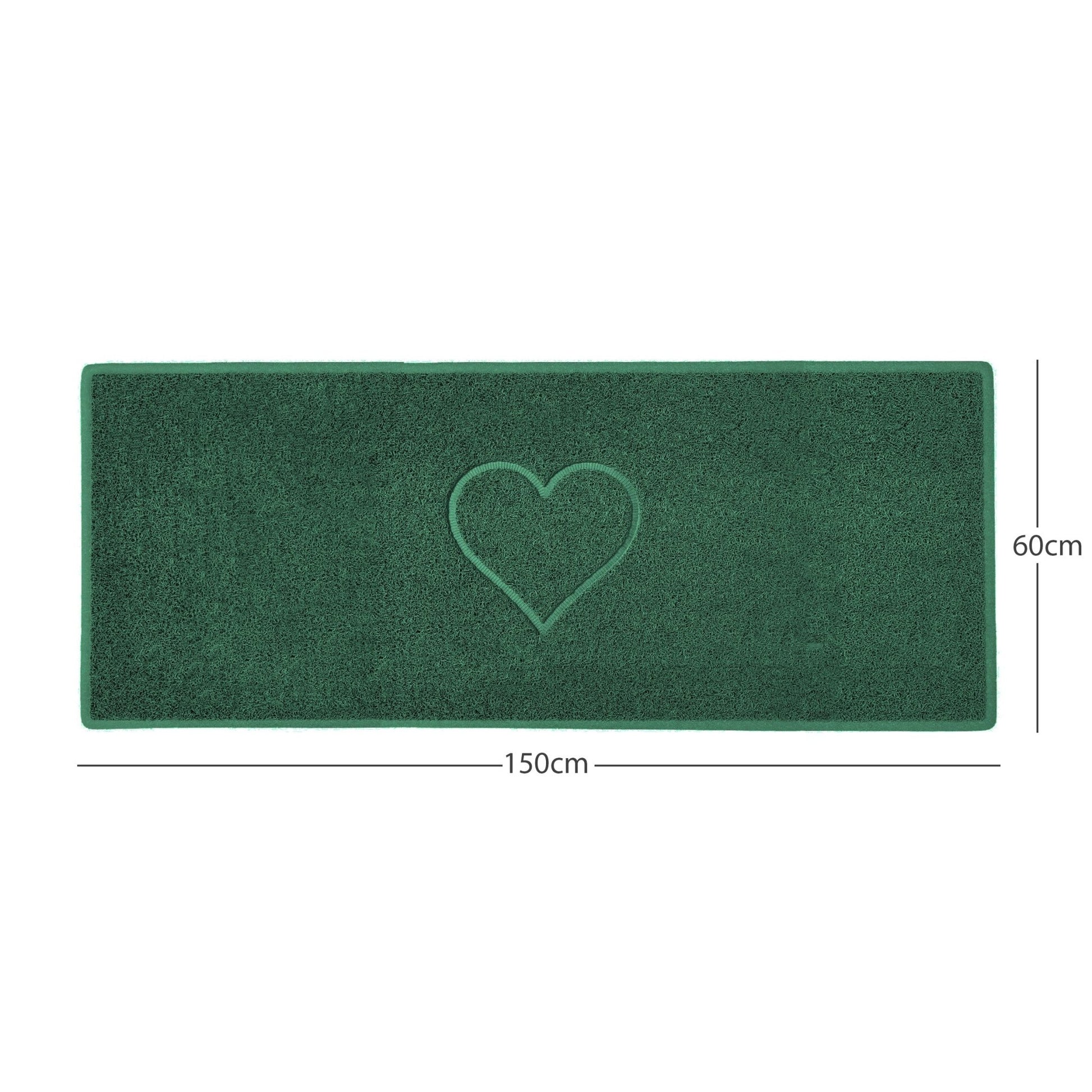 "Heart" Embossed Loofah Textured Spaghetti Door Mat - plants - express.com