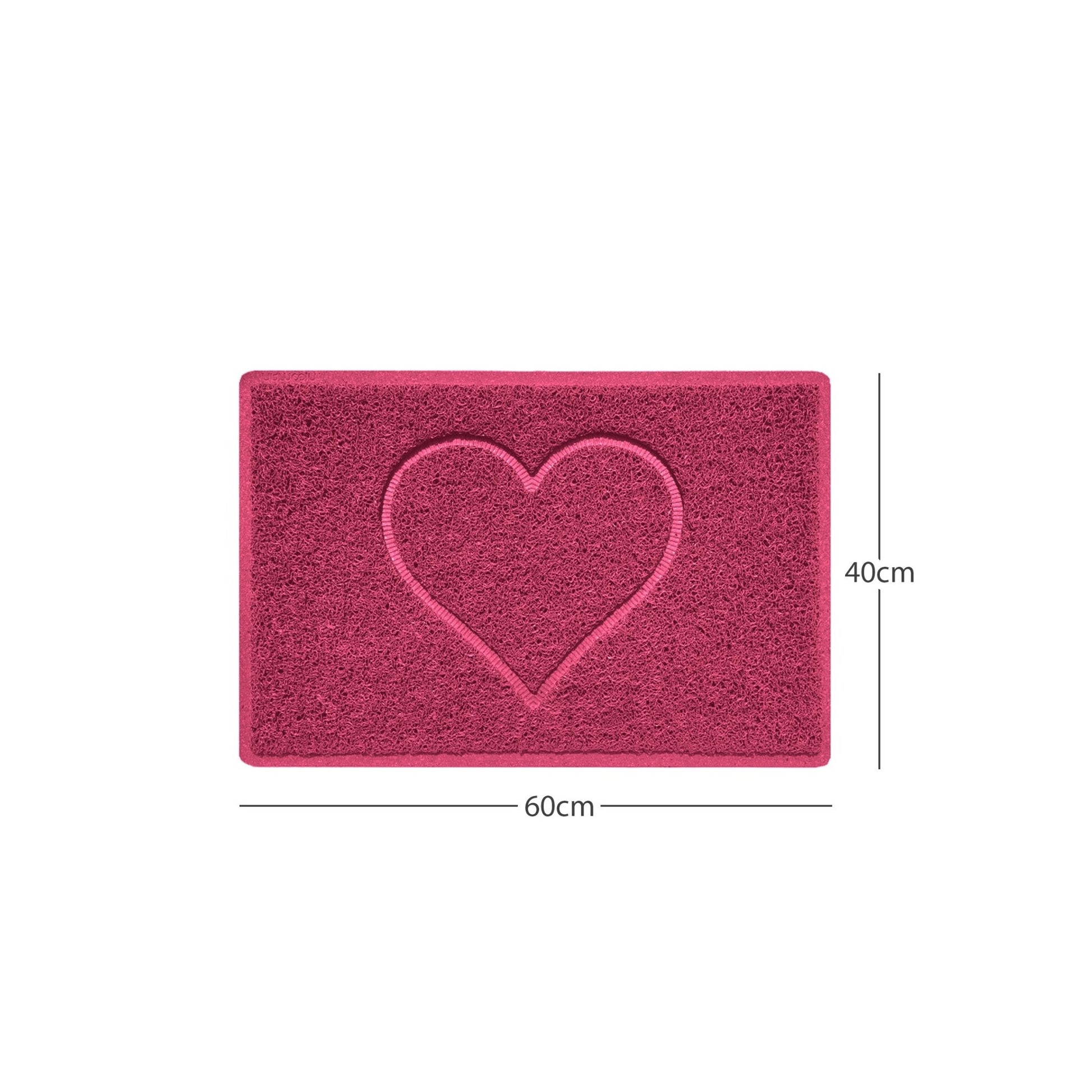 "Heart" Embossed Loofah Textured Spaghetti Door Mat - plants - express.com