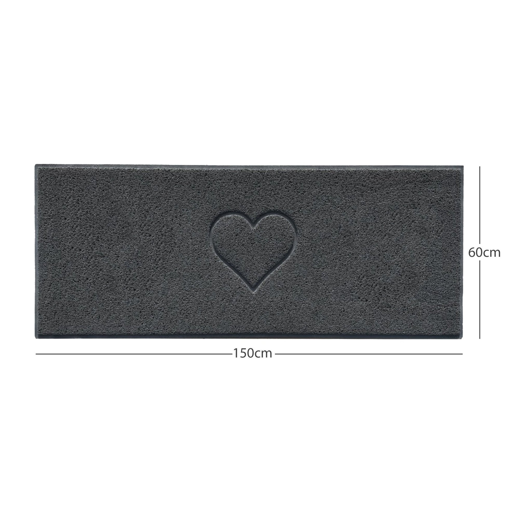 "Heart" Embossed Loofah Textured Spaghetti Door Mat - plants - express.com