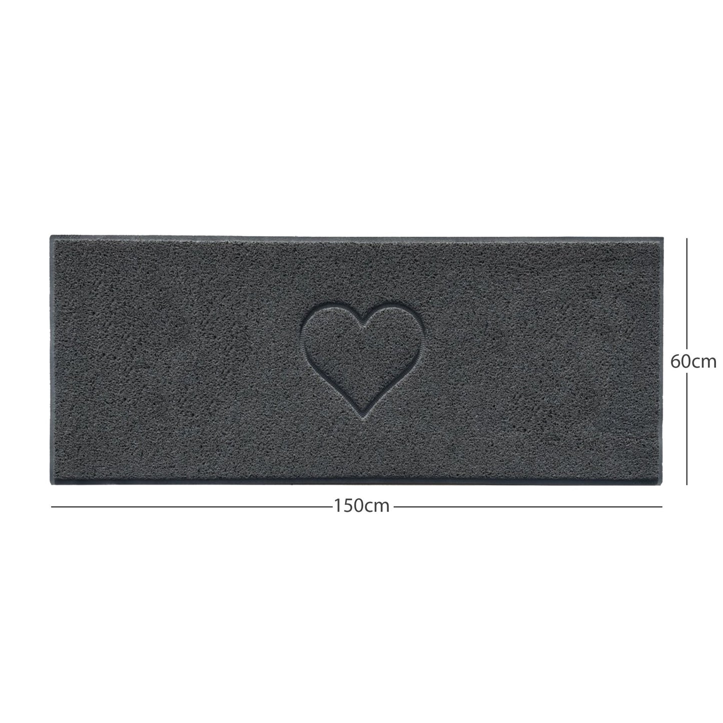 "Heart" Embossed Loofah Textured Spaghetti Door Mat - plants - express.com