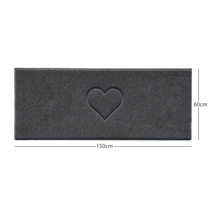 "Heart" Embossed Loofah Textured Spaghetti Door Mat - plants - express.com