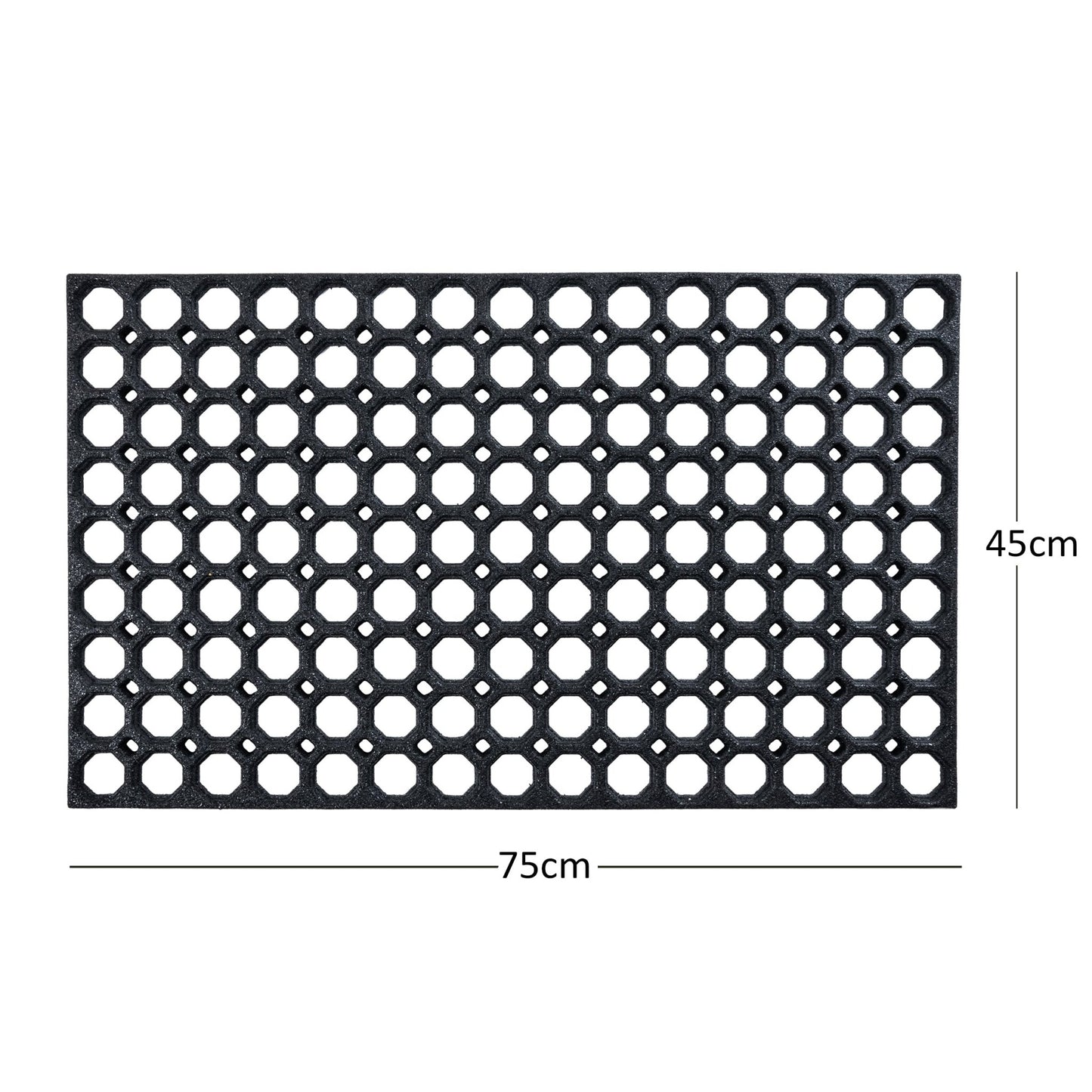 Heavy Duty Non Slip Rubber Ring Entrance Doormat - plants - express.com
