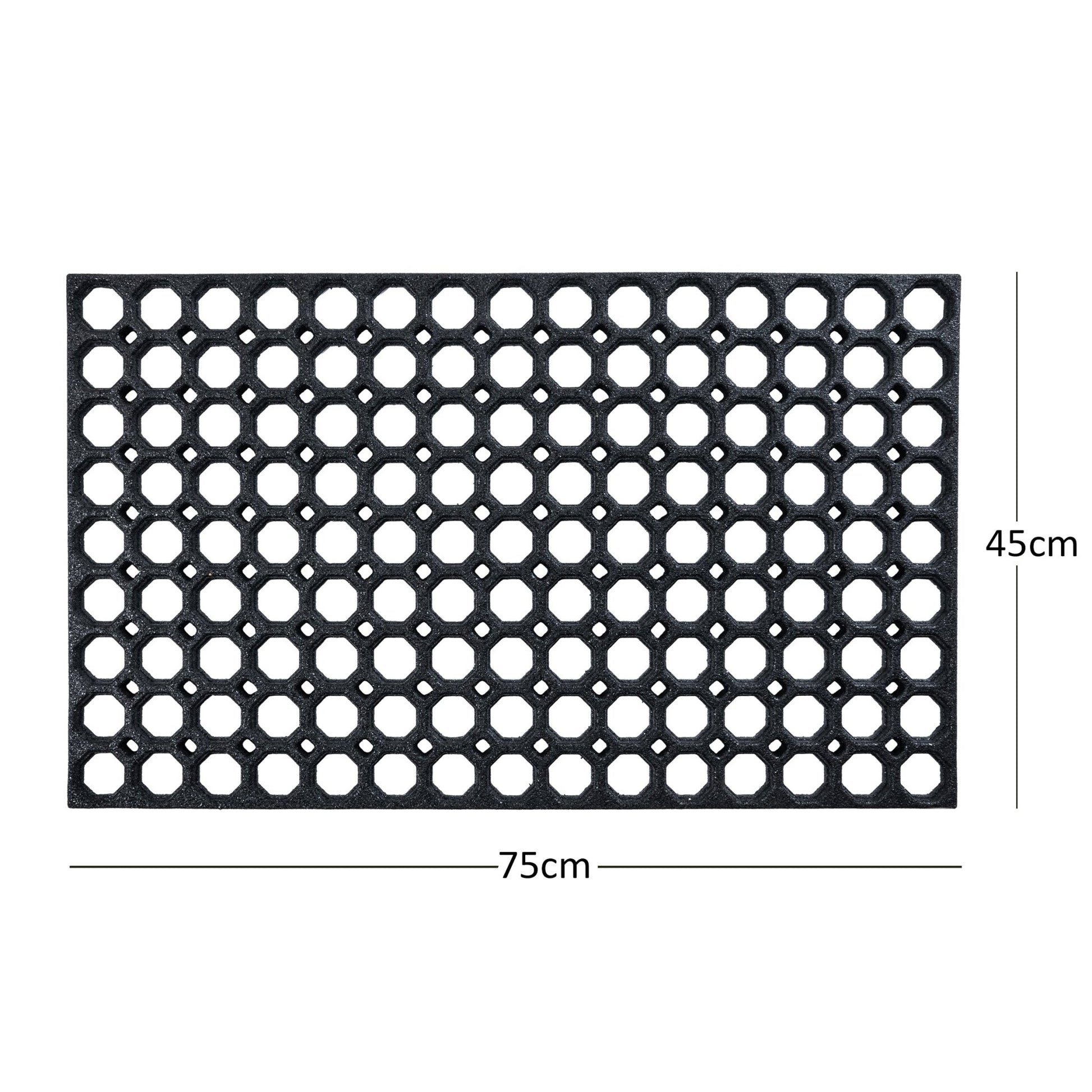 Heavy Duty Non Slip Rubber Ring Entrance Doormat - plants - express.com