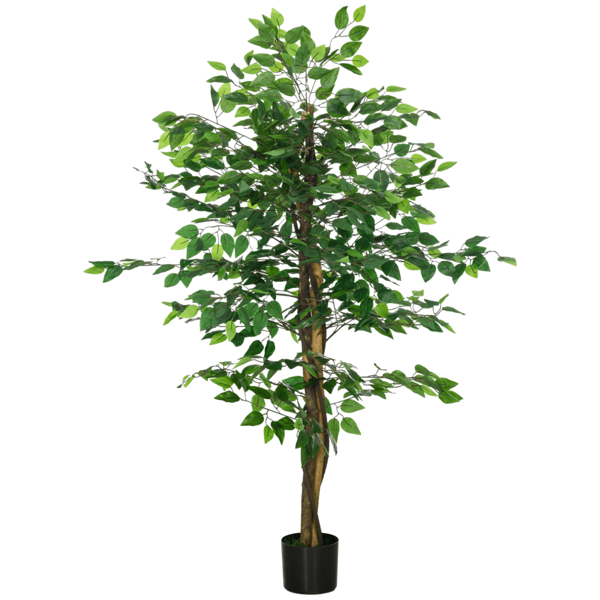HOMCOM 150cm Artificial Tree Ficus for Indoor Outdoor Home Decor, Fake Tree - plants - express.com