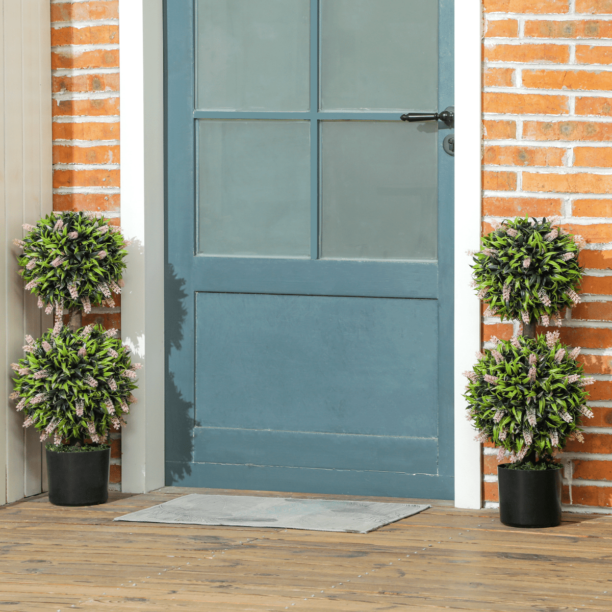 HOMCOM 2 - Pack Potted Artificial Lavender Plants - Realistic, Low - Maintenance - plants - express.com