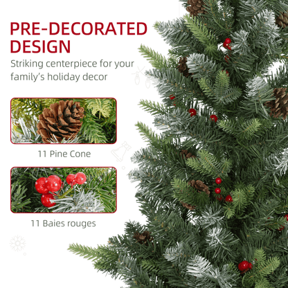 HOMCOM 2 Pieces 2' Prelit Artificial Tabletop Christmas Trees, LED Display - plants - express.com