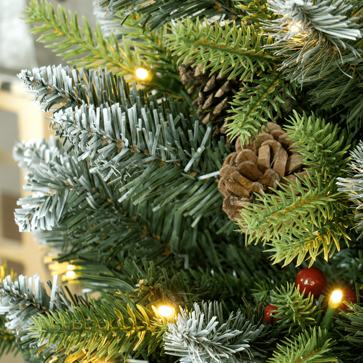 HOMCOM 2 Pieces 2' Prelit Artificial Tabletop Christmas Trees, LED Display - plants - express.com