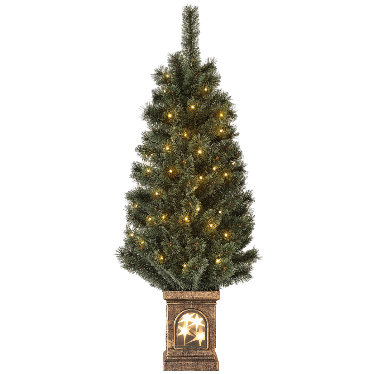 HOMCOM 4ft Artificial Christmas Tree with 80 Warm White LED Lights & Remote - plants - express.com