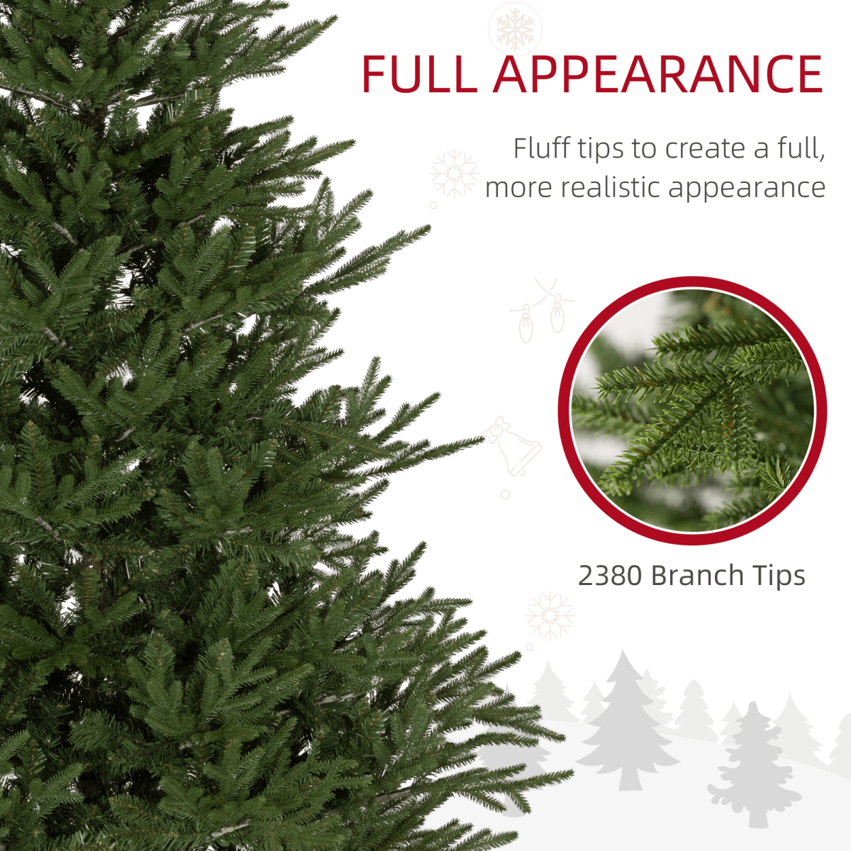 HOMCOM 5 - Foot Realistic Hinged - Branch Christmas Tree with Metal Base - plants - express.com