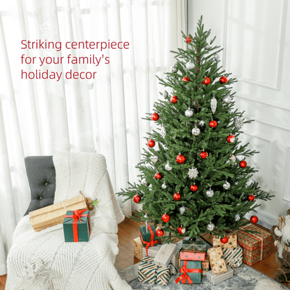 HOMCOM 5 - Foot Realistic Hinged - Branch Christmas Tree with Metal Base - plants - express.com