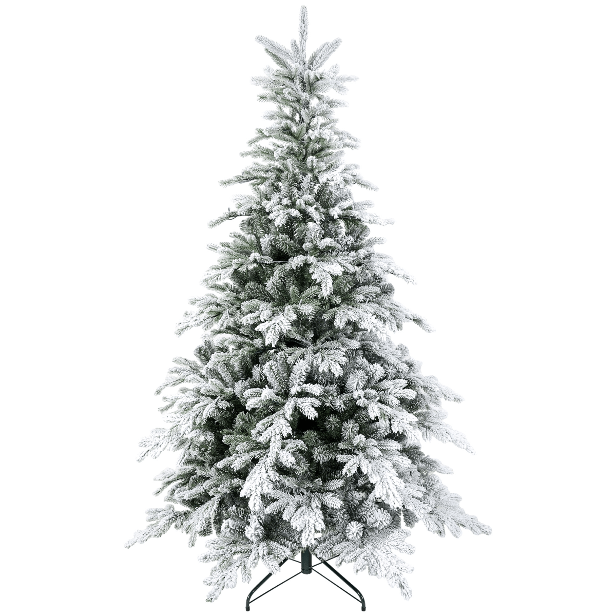 HOMCOM 5 Ft Artificial Christmas Tree with Snowy Branches & Warm LED Lights - plants - express.com