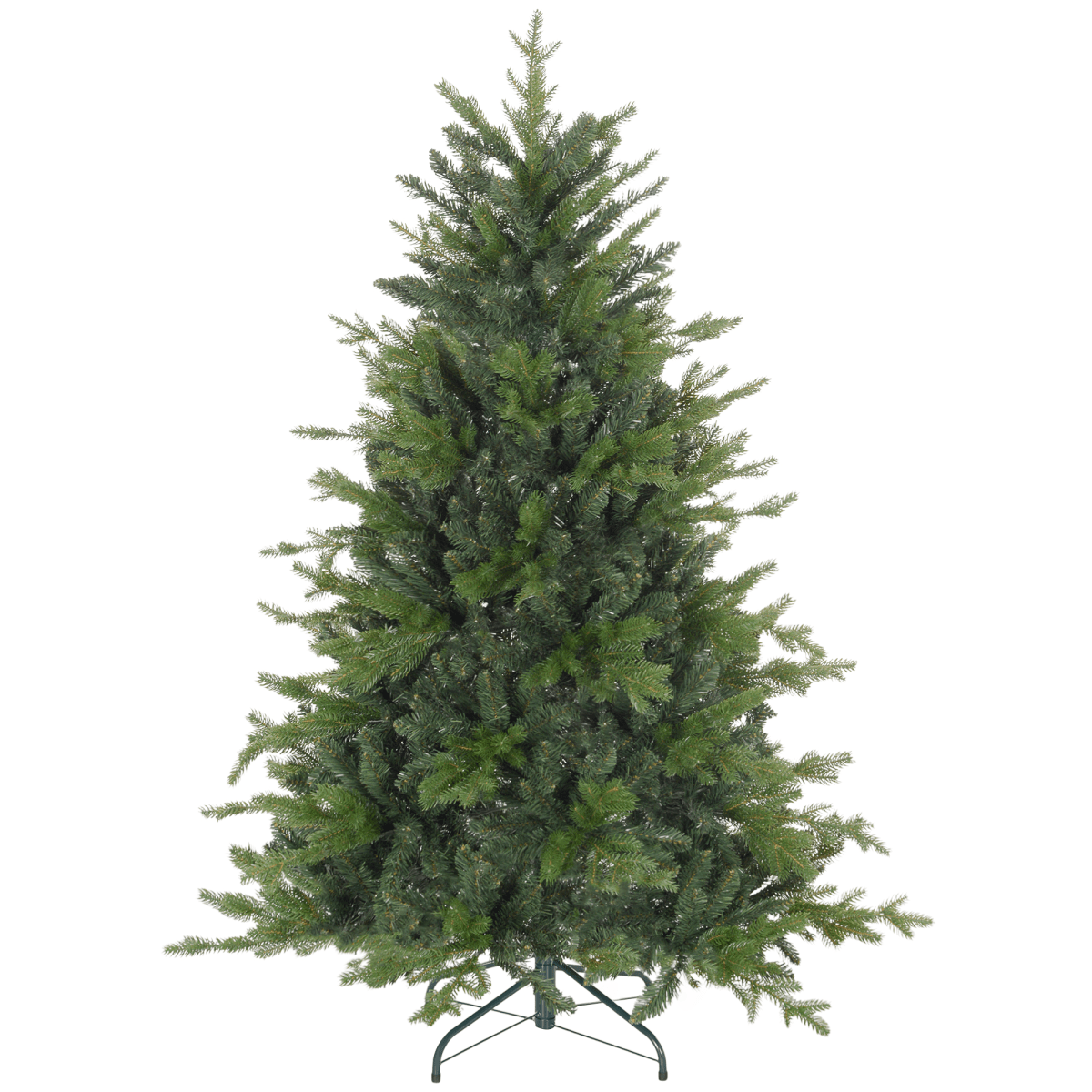 HOMCOM 5ft Artificial Christmas Tree with Metal Base and Hinged Branches - plants - express.com