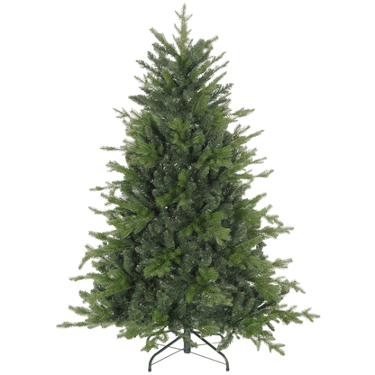 HOMCOM 5ft Artificial Christmas Tree with Metal Base and Hinged Branches - plants - express.com