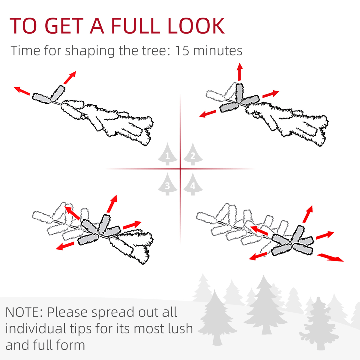 HOMCOM 5ft Artificial Christmas Tree with Metal Base and Hinged Branches - plants - express.com