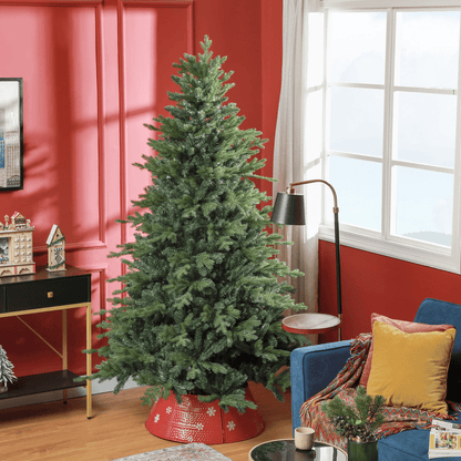 HOMCOM 5ft Artificial Christmas Tree with Metal Base and Hinged Branches - plants - express.com