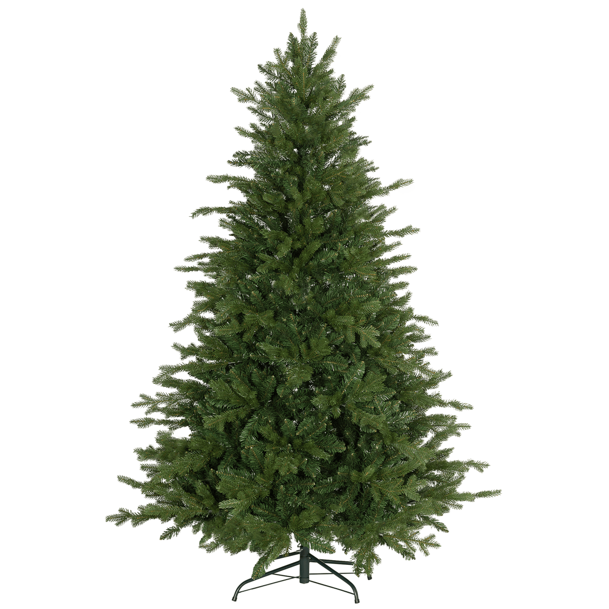 HOMCOM 5ft Artificial Christmas Tree with Metal Base and Hinged Branches - plants - express.com