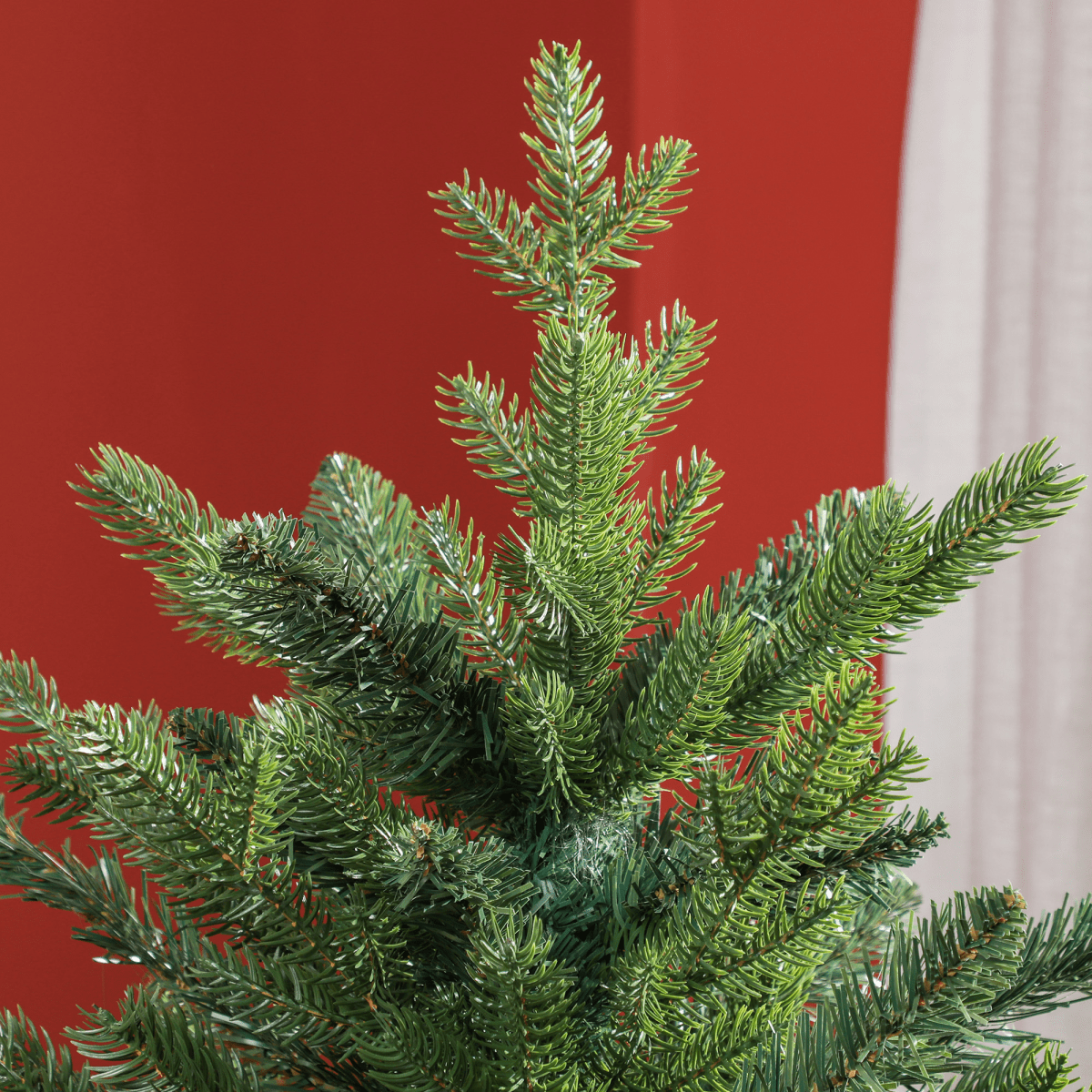 HOMCOM 5ft Artificial Christmas Tree with Metal Base and Hinged Branches - plants - express.com