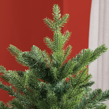 HOMCOM 5ft Artificial Christmas Tree with Metal Base and Hinged Branches - plants - express.com