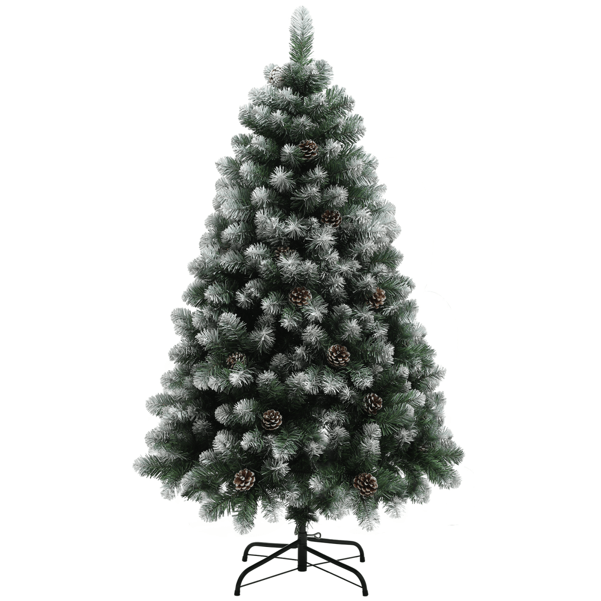 HOMCOM 5ft Artificial Pine Christmas Tree with Pinecones & Steel Base - plants - express.com