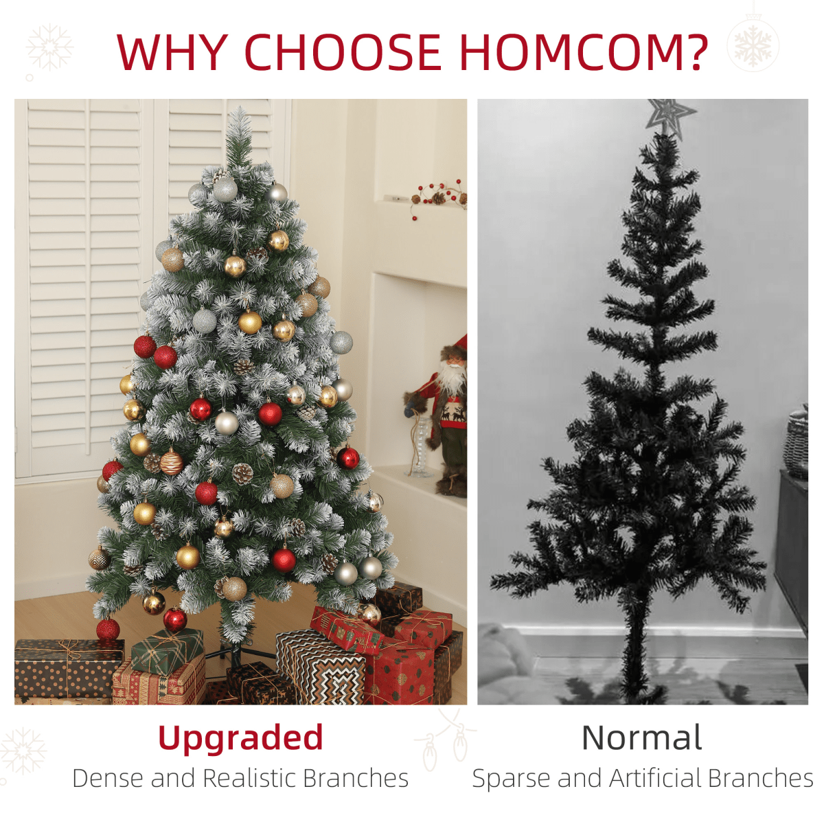 HOMCOM 5ft Artificial Pine Christmas Tree with Pinecones & Steel Base - plants - express.com