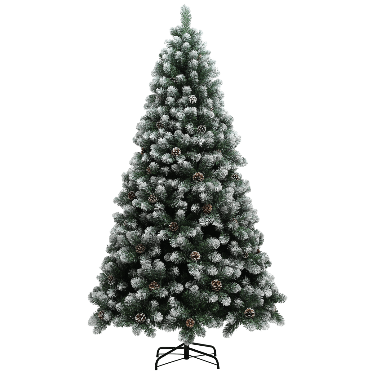 HOMCOM 5ft Artificial Pine Christmas Tree with Pinecones & Steel Base - plants - express.com