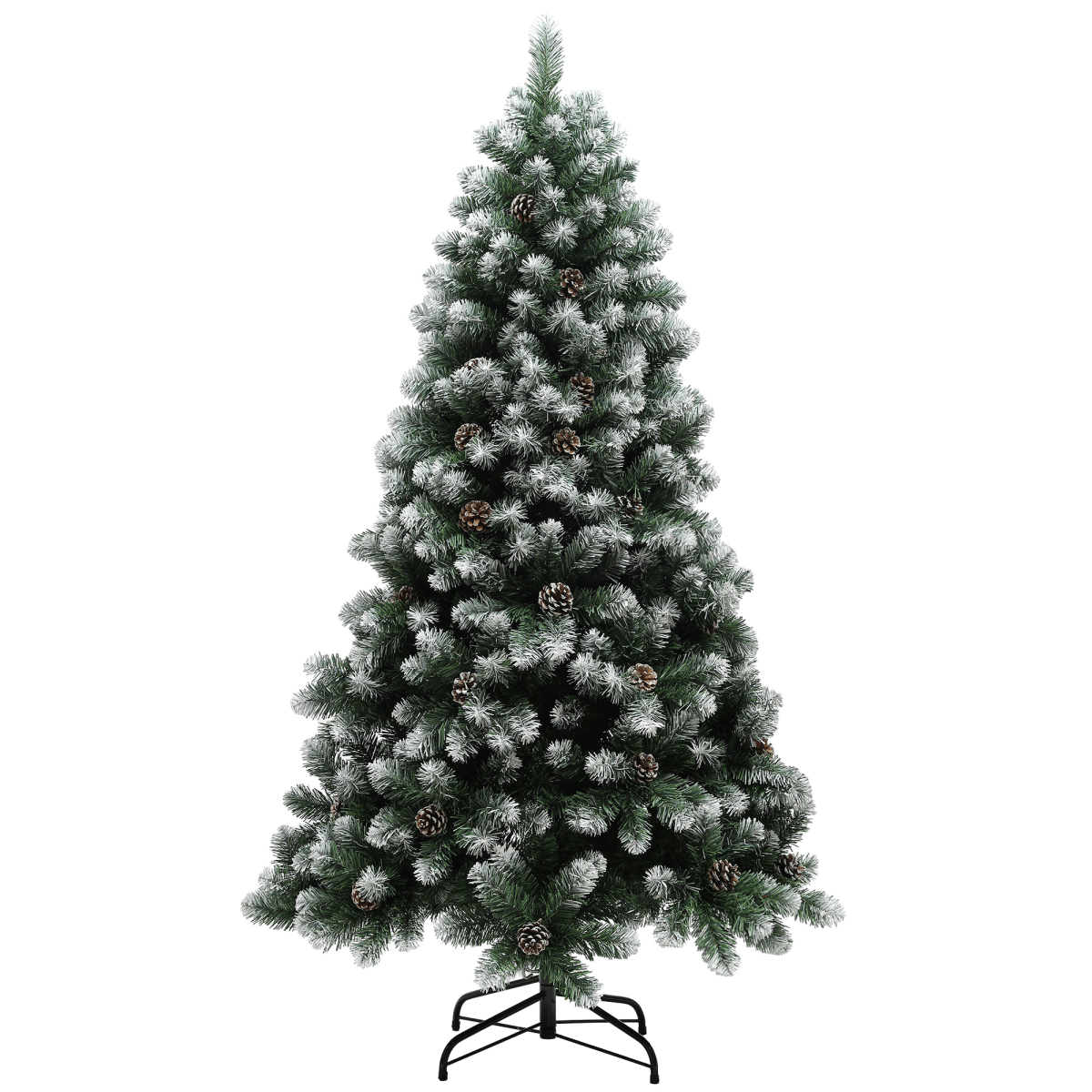 HOMCOM 5ft Artificial Pine Christmas Tree with Pinecones & Steel Base - plants - express.com